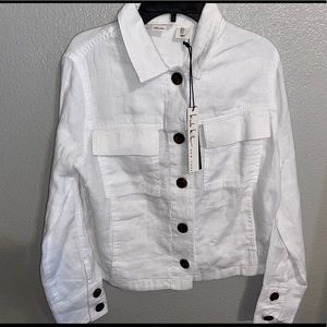Nicole Miller White Button Jacket